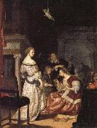 Frans van Mieris The Painter with His Family oil painting on canvas